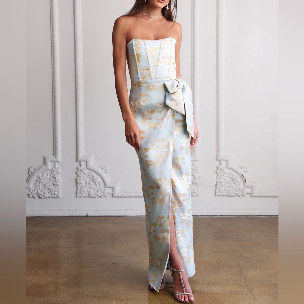 V. Chapman June Dress in Ballad Blue Baroque Floral - Size 2